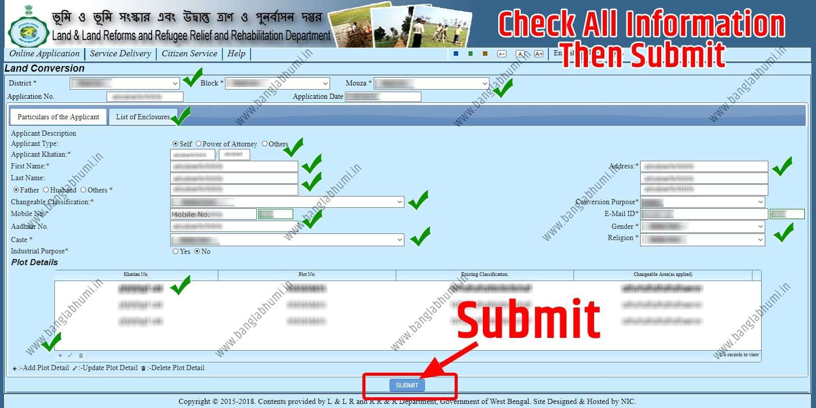 BanglarBhumi Online Conversion Application - STEP 7