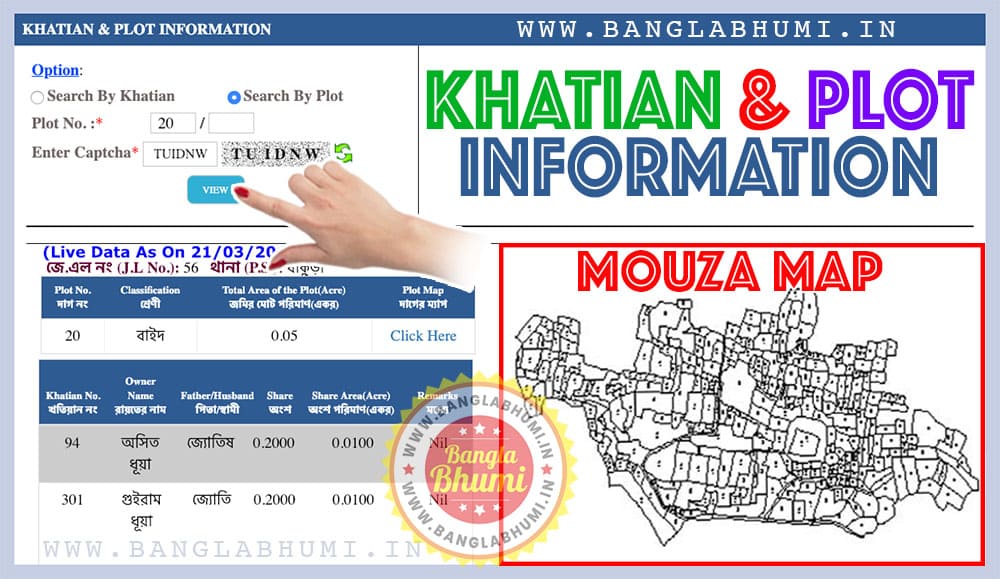 BanglarBhumi WB Land Records: Khatian & Plot Map