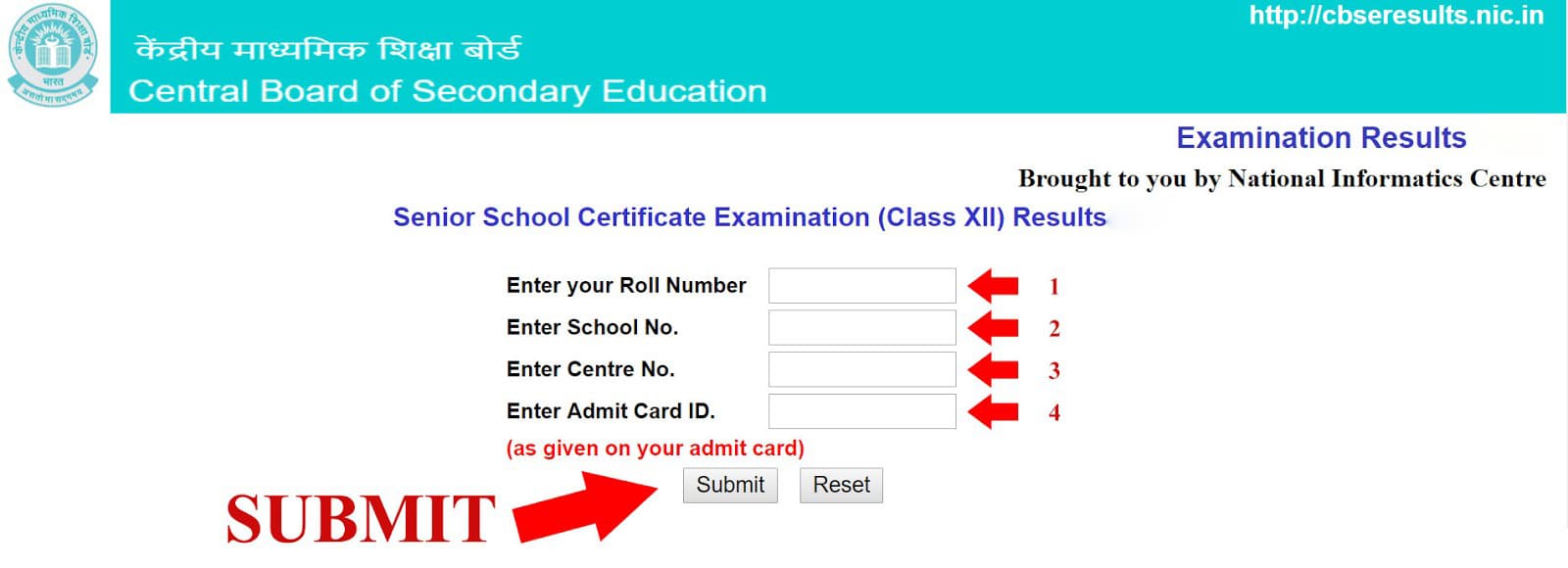 CBSE 12th Result Download