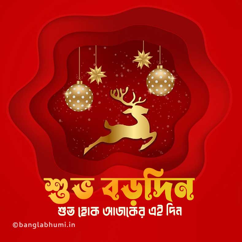 bengali christmas wish image