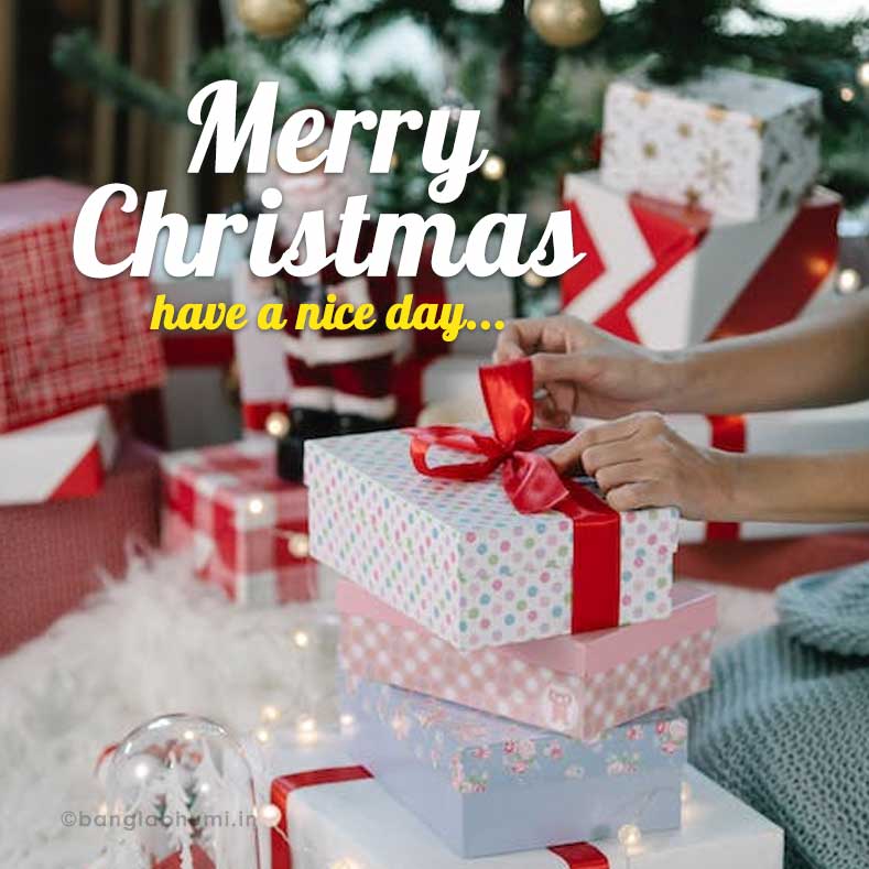 open gifts on christmas wish image